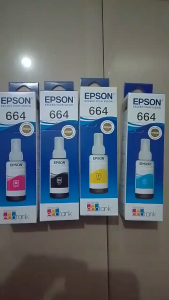 Tinta Epson 664 1 Set Original CMYK Black Cyan Magenta Yellow Botol Refill Printer EcoTank L Series