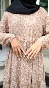 Gamis Homeydress Kamari Rayon Premium | Dress Daily Remaja Motif Bunga Rayon Lembut