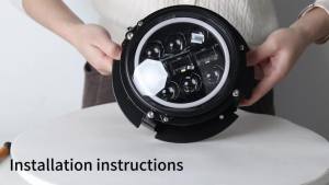 Black/Silver Universal Round 5 3/4" 5.75 Inch Motorcycle LED Headlight Mounting Bracket Motor Headlamp Mount Brackets Ring