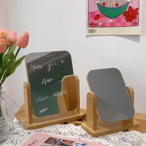 🔥SG LOCAL STOCK🔥Wooden Rotary Make up Mirror Cosmetic Mirrors Student Dormitory