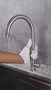 GRIPO Premium 304 Stainless Bamboo Style Kitchen Faucet Single Cold Matte Finish GP322SP