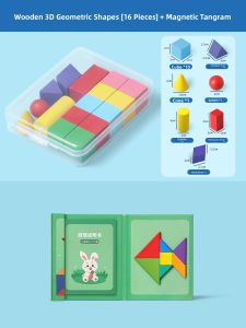 JIFANPAUL | 3D Geometry Building Blocks Educational Set for Grade 1 Math