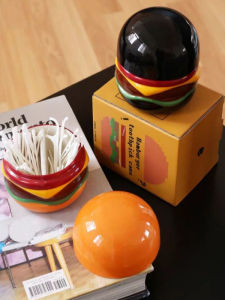 Nordic Style Trendy Ceramic Cotton Swab Jar Desktop Decoration Ornaments Moving Gift Creative Storage Container for Toothpicks