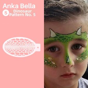 Face Paint Stencil DIY Painting Mold Tattoo Stamp Dinosaur Net Pattern