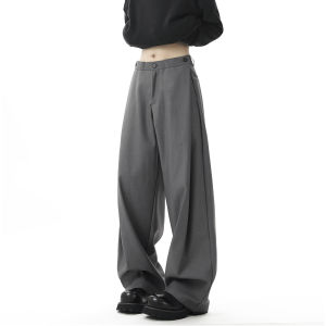 BWKA | Gray Drapey Wide Leg Trousers