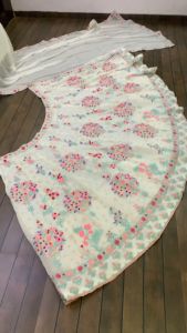 [PRE-ORDER] Semistitched Georgette Lehnga With Heavy Sequence Lengha (10-15days delivery)