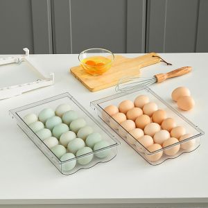 Refrigerator Egg Holder Fridge Egg Drawer Organizer Egg Holder Tray Egg Container Storage Bins Rolling Fits
