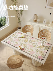 American Style Dining Table Mat PVC Living Room TV Cabinet Dust Cover Cloth Oil Resistant Waterproof Heat Protection Home Textile