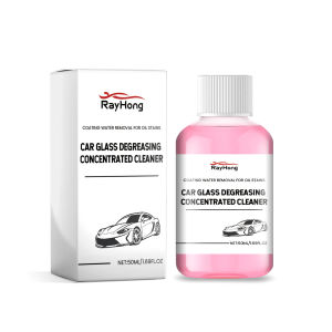 Rayhong Glass Oil Film Remover Car Windshield Cleaner Automotive Glass Water Spot Remover Coatings Waxes Oils Auto Glass Cleaner Spray 50ml Car Window Cleaner Car Window Cleaner Tool With Cleaning Cloth Glass Care Products
