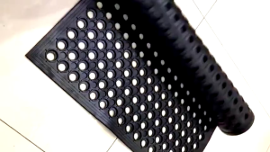 Black Rubber Floor Mat Non Slip Anti Grease Pelapik Kaki Tikar Lantai Dapur Bilik Bathroom Kitchen Bar Toilet