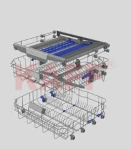 Máy rửa bát độc lập Kaff KF-BHMI775YS dung tích 17 bộ châu âu vỏ inox sang trọng sấy tăng cường