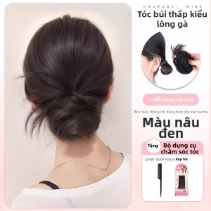JUZITING | Kẹp Búi Tóc Giả Tự Nhiên & Thật Mắt