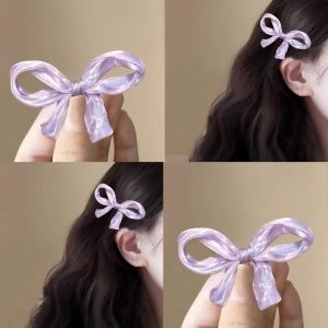 Kẹp Tóc Ren Cá Mập 2025 Kẹp Tóc Dễ Thương Có Nơ Bướm Kẹp Tóc Bên Hông Kẹp Tóc Mái Lệch Phụ Kiện Tóc Phong Cách Hàn Quốc