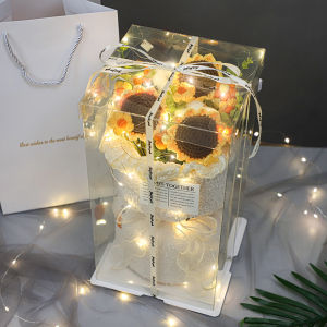 บัตรวันเกิด ดอกไม้บุริมสัมผัส ของขวัญวันแม่ เลื่อนระดับ ดอกไม้ถัก เครื่องประดับดอกไม้ กล่องของขวัญ ดอกไม้สด