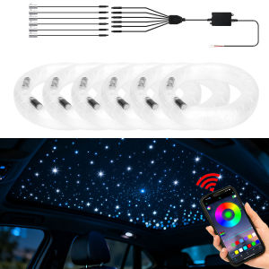 KEVANLY | Car Starry Sky Atmosphere Light 4/5/6 in 1 RGB Fiber Optic Star Ceiling Light APP Control Car Roof Bedroom LED Ambient Light