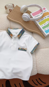 Áo Cộc Tay Bé Trai Áo POLO Phối Cổ Loang Chất Cotton Cao Cấp cho Bé Từ 10 - 27kg SUMO CITY