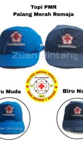 TOPI PMR BORDIR/TOPI PALANG MERAH REMAJA/TOPI PMI/TOPIPALANG MERAH INDONESIA