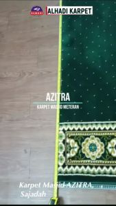 Alhadi Karpet Masjid AZITRA METERAN Ukuran 100 x 120cm Tebal 13mm Sajadah Mushola Turki