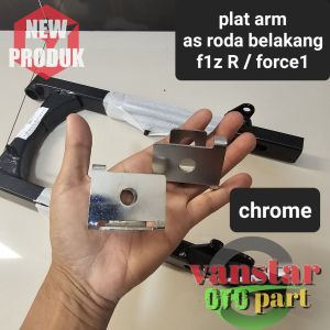 plat arm anting anting stelan rantai fiz r force1 warna chrome sepasang