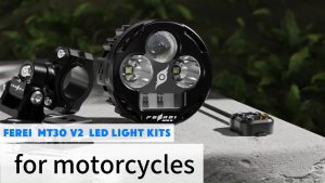 Ferei MT30 V2 Motorcycle Driving Light 20150LM Ultra-Strong Bright LED Auxiliary Spotlight with 780 Meter Range Fog Lights with RGB Horn Sync 6-color ambient light IPX8 waterproof for BMW /Gold Wing /KTM/Harley-Davidson/Harley-Davidson