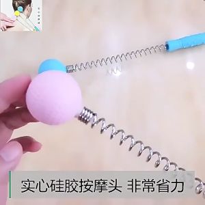 Hand-held Multi-purpose Knee Massager Stick Golf Massage Hammer Massager for Body Pain Reduce Fatigue Relief 弹簧硅胶按摩球
