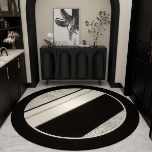 Entrance Door Mat round Living Room Anti-Slip Rug Home Use Doormat Simple Style Machine Washable Floor Carpet Entrance Way Mat
