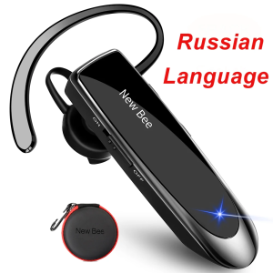 New Bee B41 Bluetooth Headset Wireless Earphones Single Earpiece for Driver Office Hands-free Headphones 24H with Mute Button