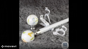 ชุดรางผ้าม่าพร้อมส่ง ชุดราวผ้าม่าน (หัวลายไม้ผีเสื้อ คอทอง) มีความยาว 0.9 ถึง 4 เมตร ขนาดราว 25-26มม