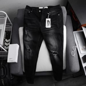Quần Jean Nam đen thời trang xuất khẩu hàng xịn slimfit co giãn