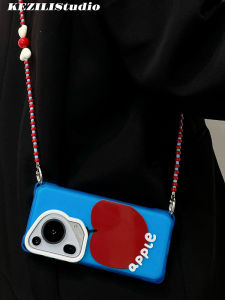 KZL Original Design Bite Lip Phone Case Suitable for Huawei Pura70Pro Xiaomi 15Ultra Four Corner Sling Strap 16Pro Crossbody Vivox200 Crossbody