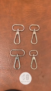 Móc Càng Cua F613 Chất Liệu Antimon Xi Mạ Bạc Trắng Không Gỉ Cho Đồ Da Thủ Công DIY Túi Xách