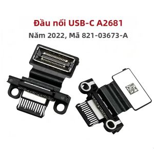 Cổng Sạc USB-C Jack Nguồn DC Linh Kiện Sửa Chữa Laptop MacBook Air Retina 13.6 Inch M2 A2681 Mã 821-03673-A