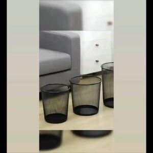 Thickened Rust-Proof Iron Mesh Trash Can Household Metal Basket Office Barbed Wire Wastepaper Can