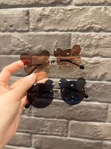 [COD] Kacamata Anak Motif Beruang Kacamata Anak Hitam Fashion  Lensa Gradasi Kacamata Anak Lucu