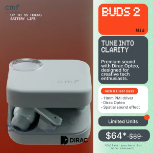 [NEW] CMF Buds 2 | PMI Driver with Dirac Opteo | Hybrid Active Noise Cancellation | 6HD Mic | Spatial Audio