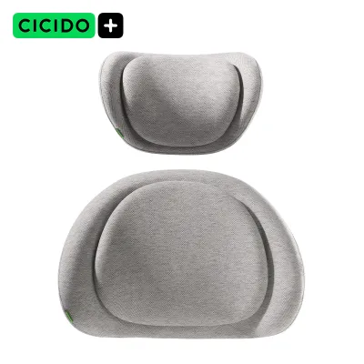 Cushion CICIDO Double Layer Car Headrest Neck Support Seat Back Cushion Carriage Comfortable Memory Foam Head And Neck Support