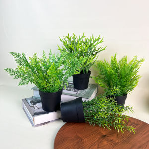 Tanaman Hias Plastik Pot Bunga Daun Artificial Ornamen Hiasan Dekorasi Ruangan Murah COD PBP44