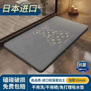 Natural Diatom Mud Bathroom Mat Hard Slip-Resistant Bath Tub Mat Toilet Floor Pad Absorbent Home Use Bathroom Decor Rug
