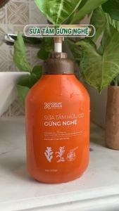 Chai Sữa Tắm Gừng Nghệ 500g Cỏ Cây Hoa Lá – Giữ Ấm Toàn Thân Sạch Mụn Sáng Da Ngừa Cảm Lạnh