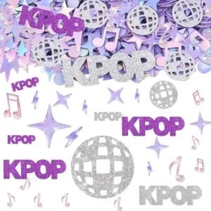 500/100Pcs Kpop Disco Ball Laser Confetti Purple Sequin Table Scatter for Birthday Wedding Bachelorette Party Decor Supplies
