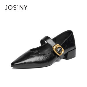 Josiny | Fashionable Mary Jane Chunky Heel Pointed Toe Womens Pumps