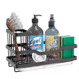 ForestM 304 สแตนเลสอ่างล้างจานฟองน้ำชั้นวาง ชั้นวางของห้องครัวชั้นวางผ้าชั้นวางฟองน้ำชั้นวางท่อระบายน้ำแข็งแรงและสะดวก