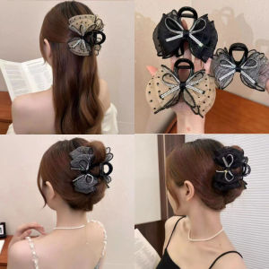 Fashion Mesh Bow Hairpin Korean Elegant Hair Clip Hair Accessories for Lovely Girls