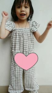 Daigo Carla Mustard Jumpsuit Overall Anak Perempuan Umur 1 2 3 4 5 6 7 Tahun  Voxy Spandex Style Korea Lucu Viral
