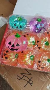 Schylling | Halloween Pumpkin Head New Pinch Music Maltose Release Toy Sparkling Powder Creative Stress Relief Toy Wholesale