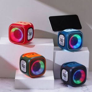 T&G TG-359 TWS Bluetooth V5.3 Multi Function Portable Wireless Speaker with Flashing Colorful Lights & Mobile Holder