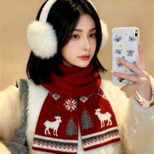 Christmas Winter Warm Knitted Scarf