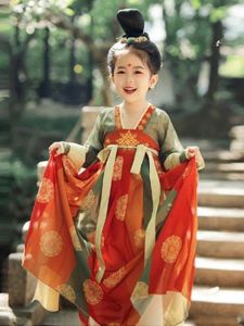 Elegant Princess Girl Hanfu Ancient Costume Ultra Fairy Dress Spring Autumn New Arrival Childrens Traditional Chinese Style Clothing