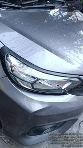 Honda Brio Garnish Set 2019 - 2022 2023 2024 2025 Black 5 in1 Set Garnish Cover / Garnish Set Gas Tank Cover / Head Light Cover / Tail Light Cover / Door Bowl Cover / Door Handle Cover for Brio Car Accessories Accessory