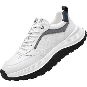 GNAI | Mens Leather Hiking Shoes with Cushioning and Height Increase